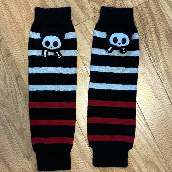 Skelanimals leg warmers, goth - Picture 1 of 3
